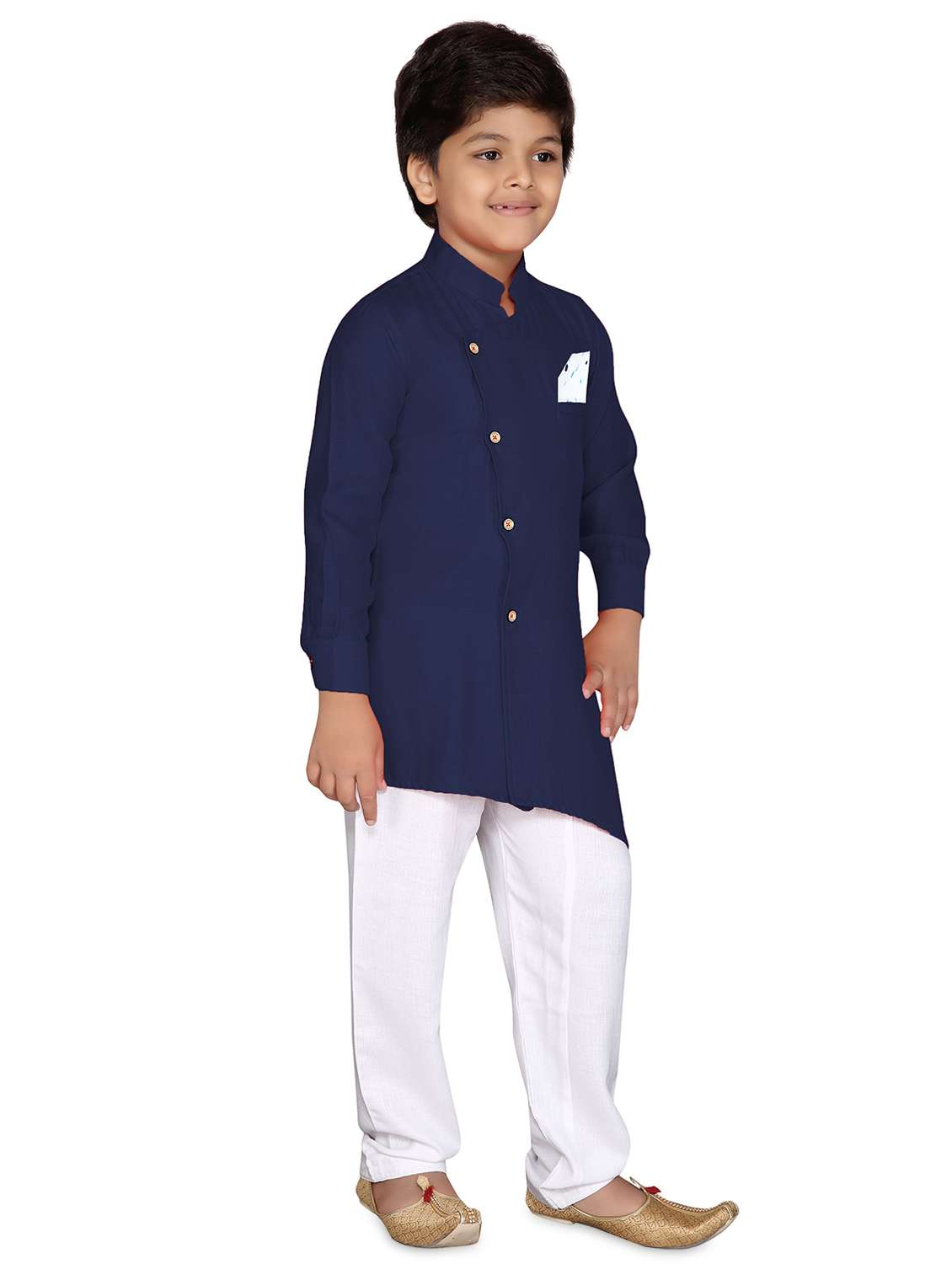 navy blue cotton kurta sets - 20359143 -  Standard Image - 1