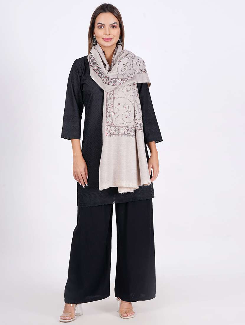 women's self design shawl - 20359868 -  Standard Image - 1