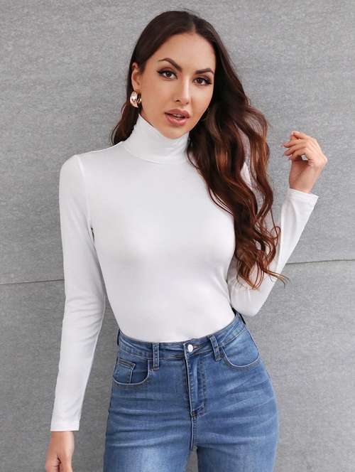 white solid regular top - 20359993 -  Standard Image - 0