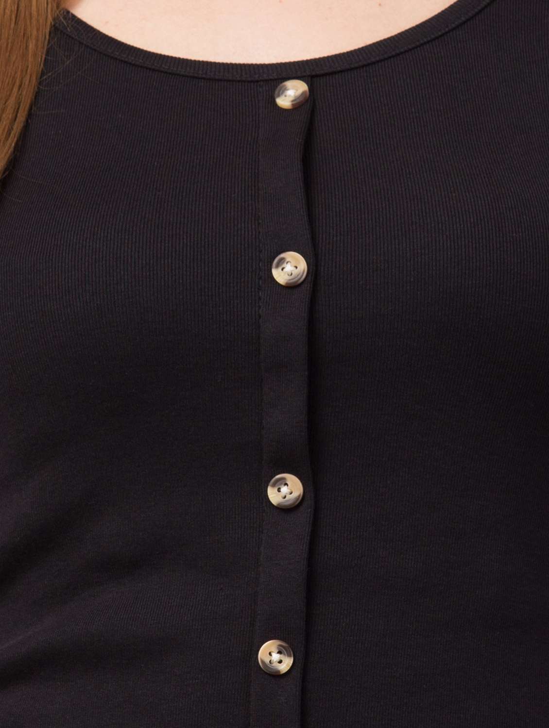 black solid short sleeves regular top - 20360031 - Standard Image - 4