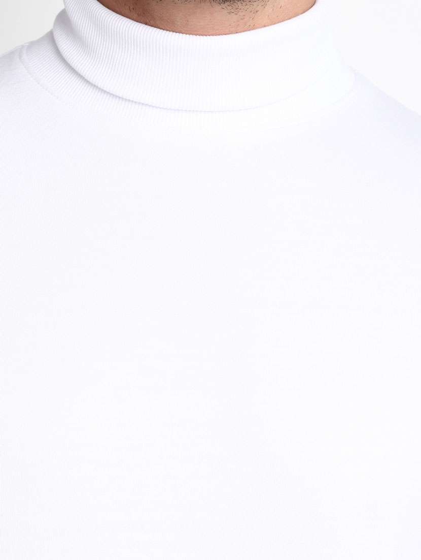 white solid cotton regular t-shirt - 20361488 -  Standard Image - 4