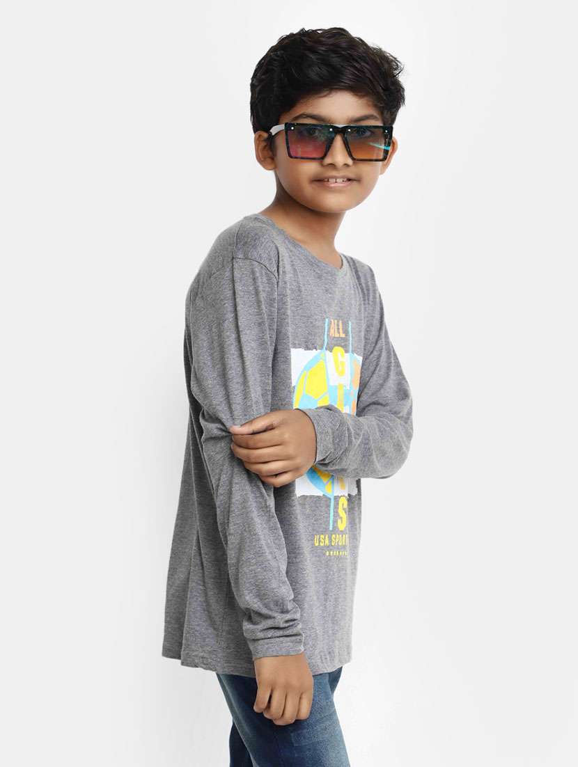 boys round neck graphic printed t-shirt - 20361567 -  Standard Image - 1