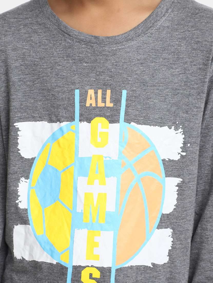 boys round neck graphic printed t-shirt - 20361567 -  Standard Image - 4