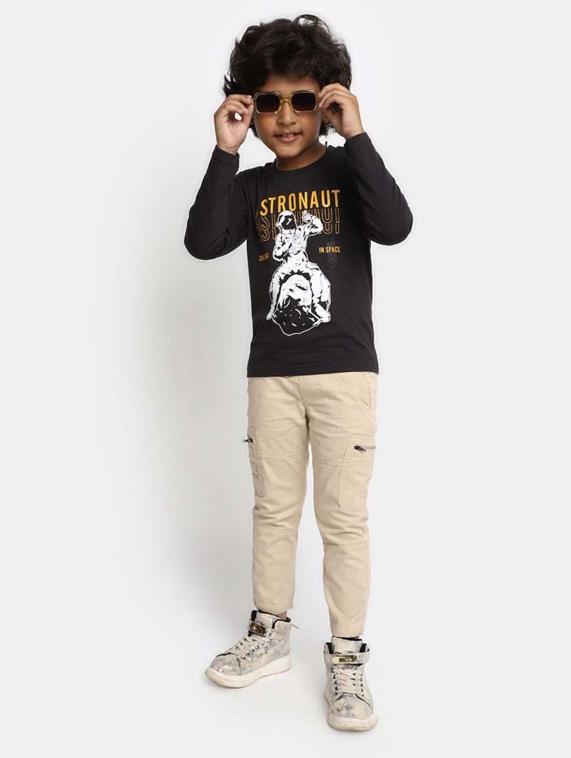 boys multi color graphic print cotton blend t-shirt - 20361571 -  Standard Image - 4