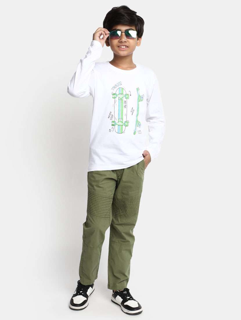boys white round neck t-shirts - 20361692 - Standard Image - 4