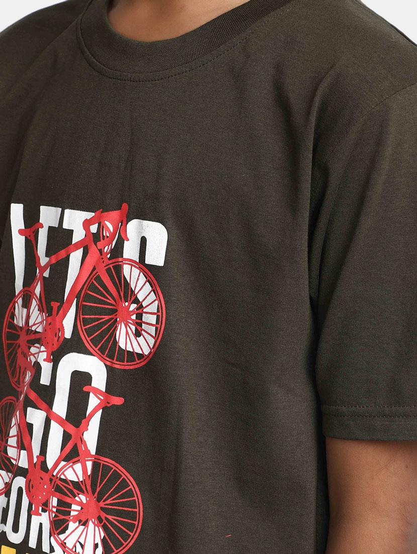 boys round neck typographic print t-shirt - 20361718 - Standard Image - 4