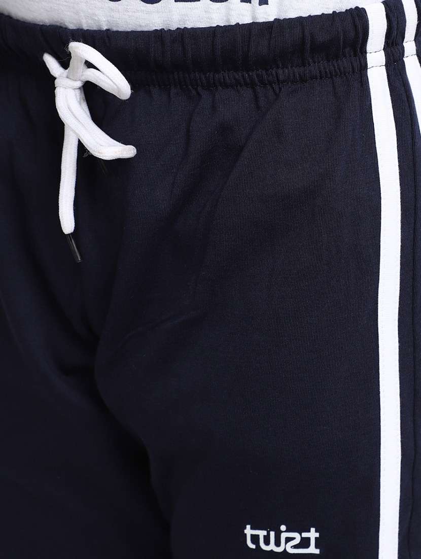 Boys Blue Solids Three Fourth Shorts - 20361744 -  Standard Image - 4