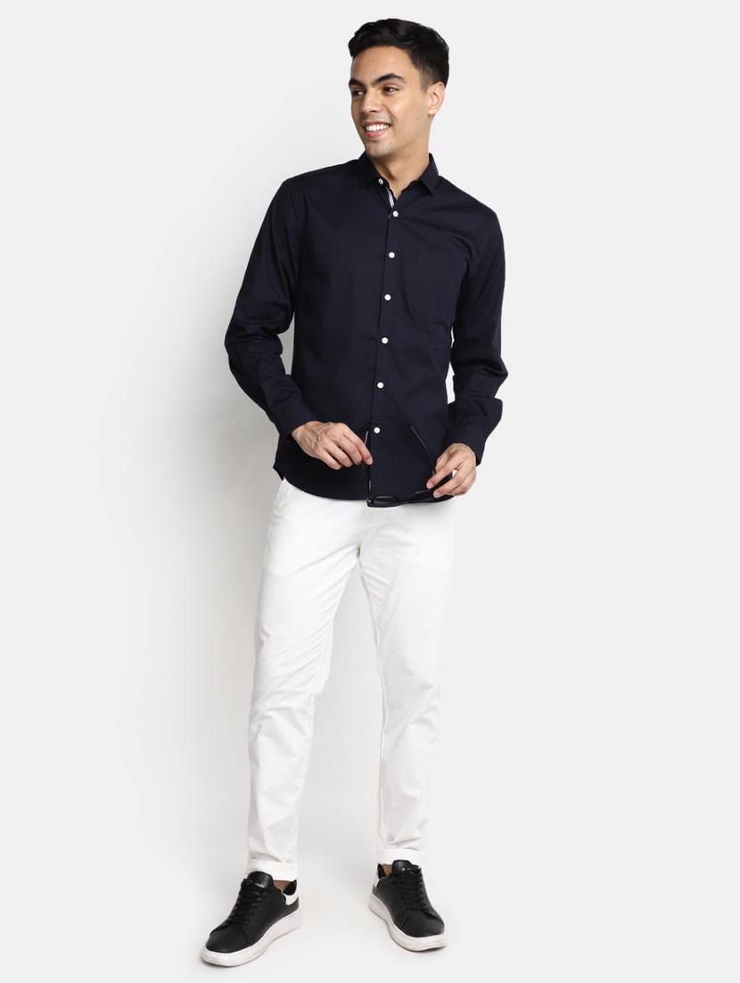 mens solid casual shirt - 20361830 - Standard Image - 4
