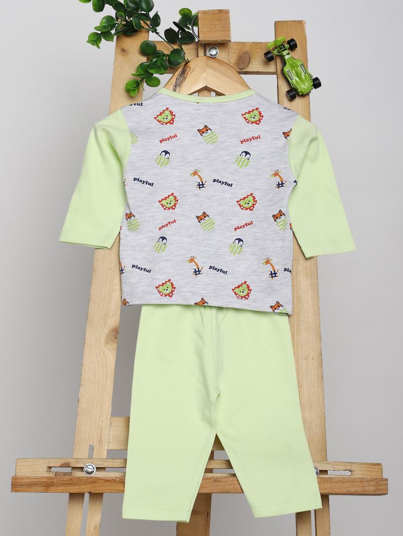 boys green printed full length sets - 20361924 -  Standard Image - 1