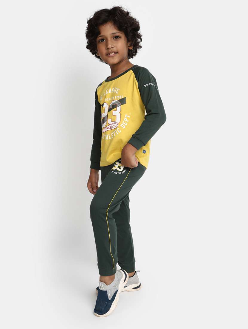 boys printed full lenght twin set - 20361972 -  Standard Image - 1