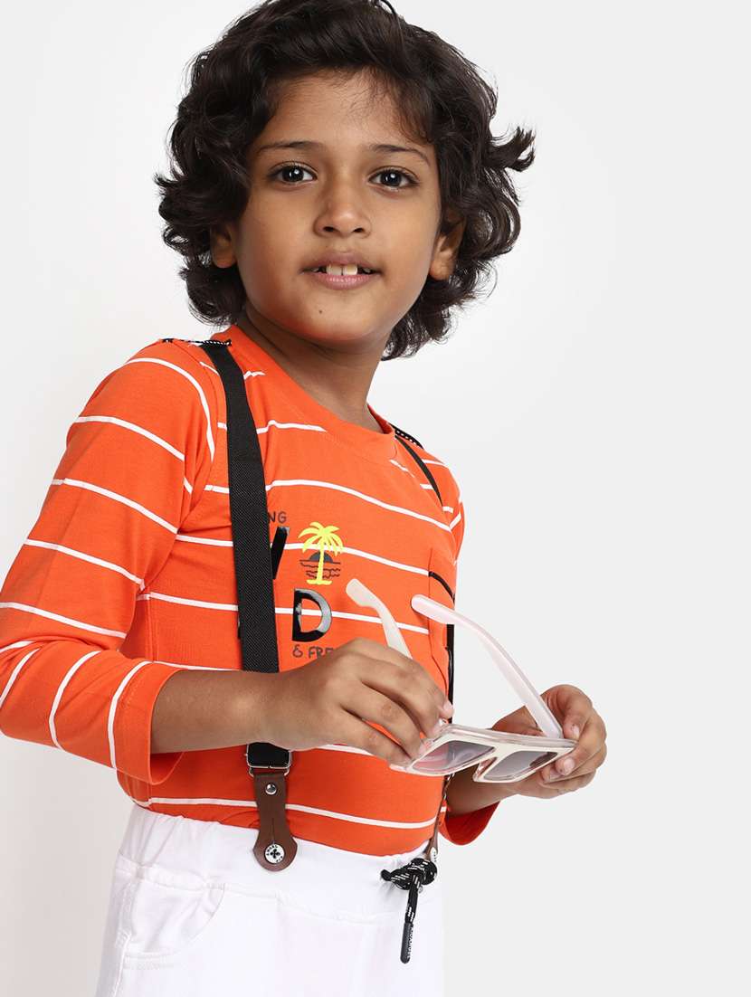 boys striped full length set with suspender - 20361975 -  Standard Image - 4