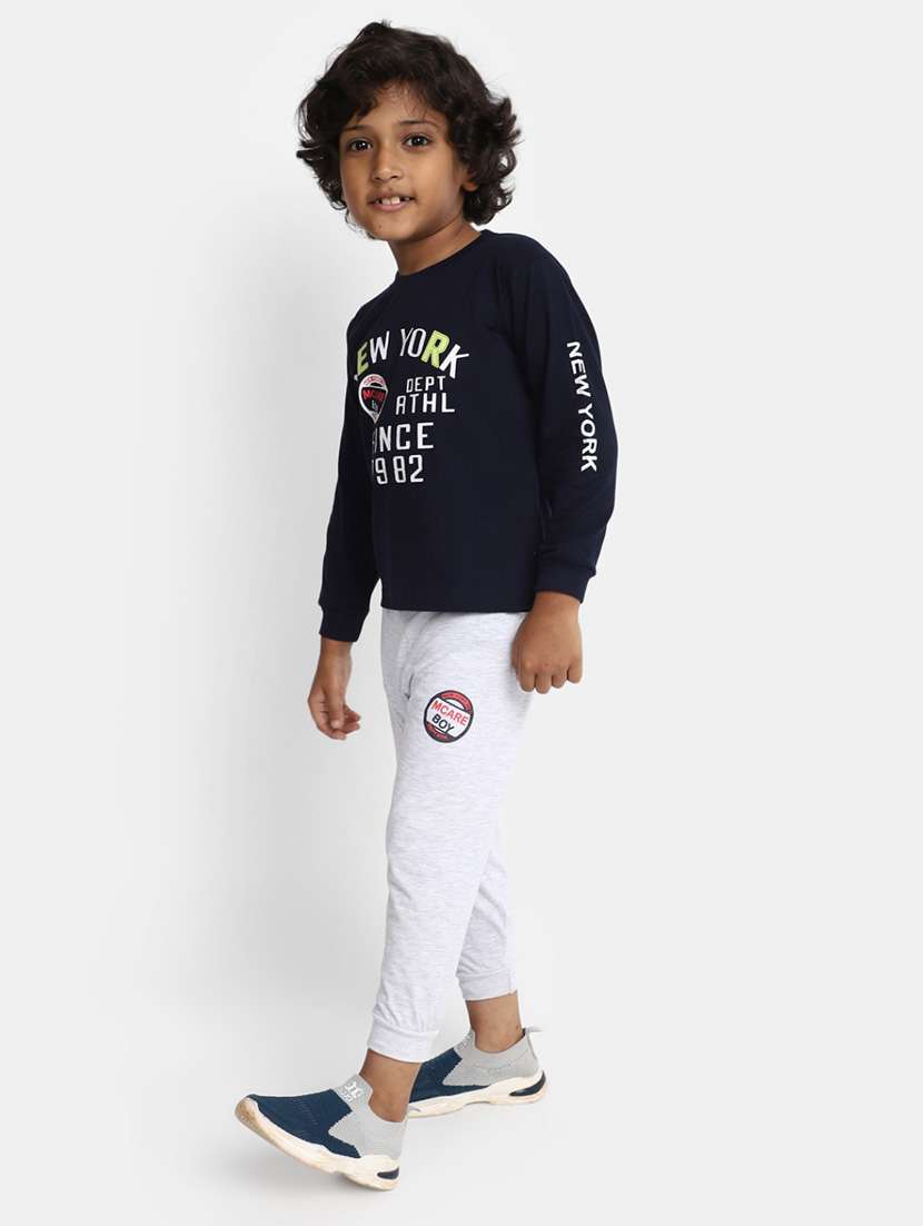 boys cotton full length twin set - 20361985 -  Standard Image - 1