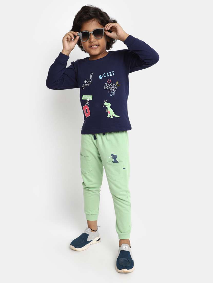 boys cotton full length twin set - 20361988 -  Standard Image - 4