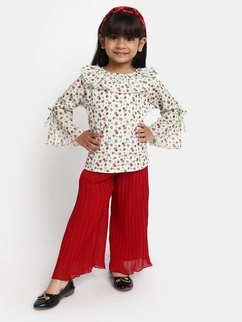 girls printed top & bottom 