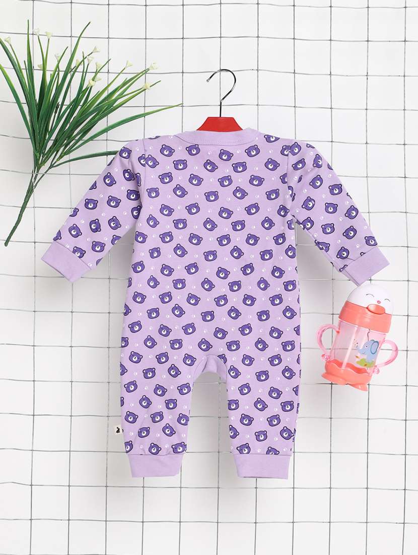 kids purple quirky printed romper - 20362099 -  Standard Image - 1