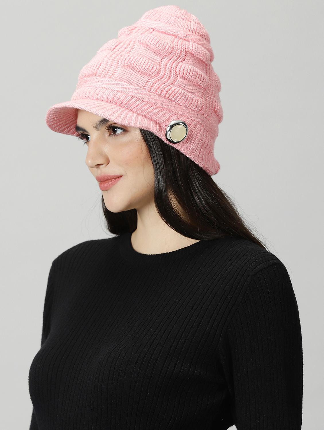 ausk women's solid winter cap - 20362179 -  Standard Image - 1