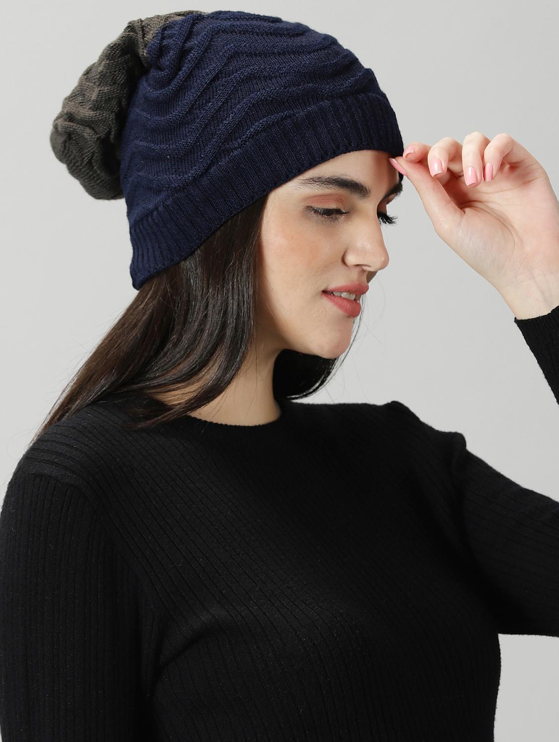 ausk women's color block winter cap - 20362183 - Standard Image - 1