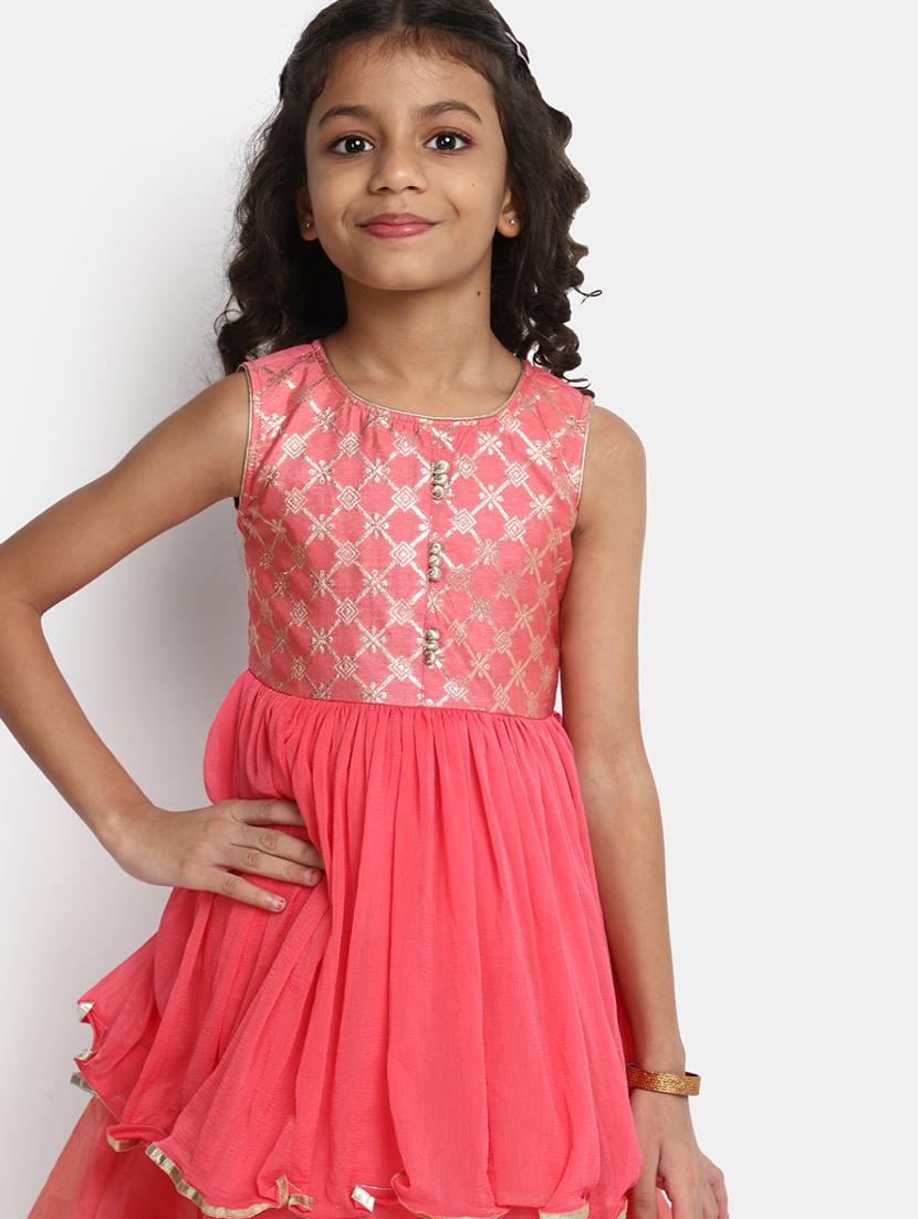 girls round neck sleeveless frock - 20362295 - Standard Image - 4