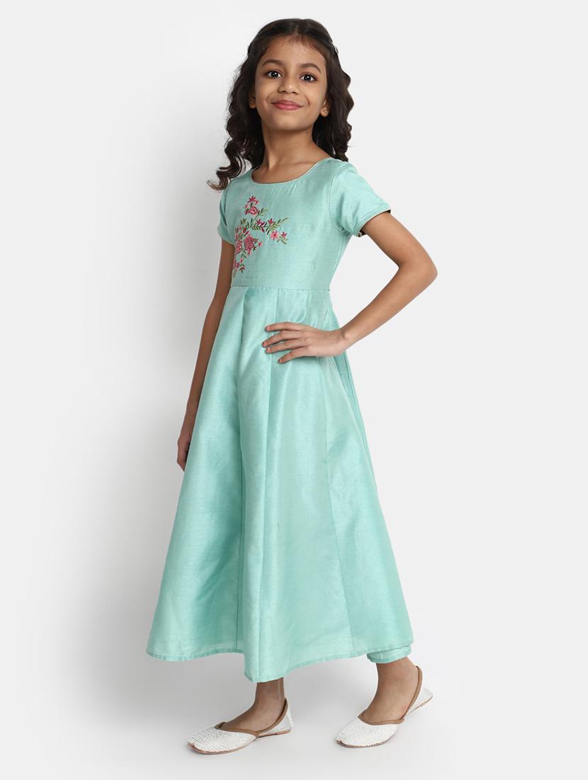 girls round neck short sleeves frock - 20362296 - Standard Image - 1