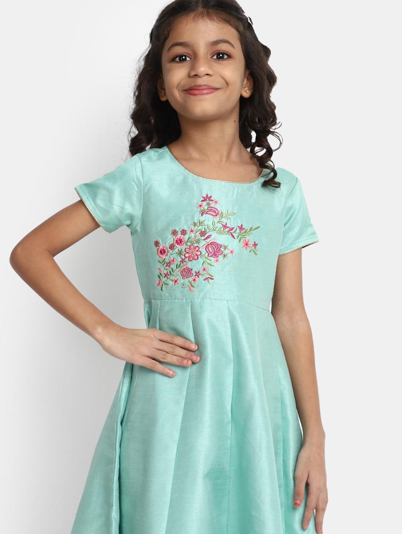 girls round neck short sleeves frock - 20362296 - Standard Image - 4
