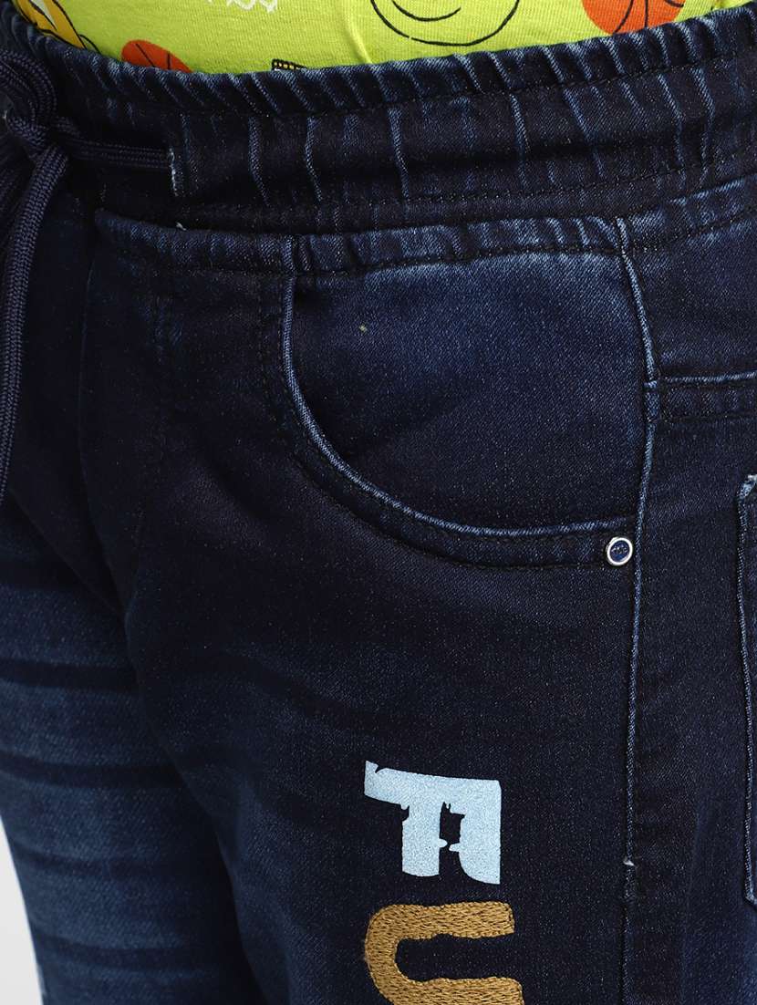 boy's patched slim fit jeans - 20362341 -  Standard Image - 4