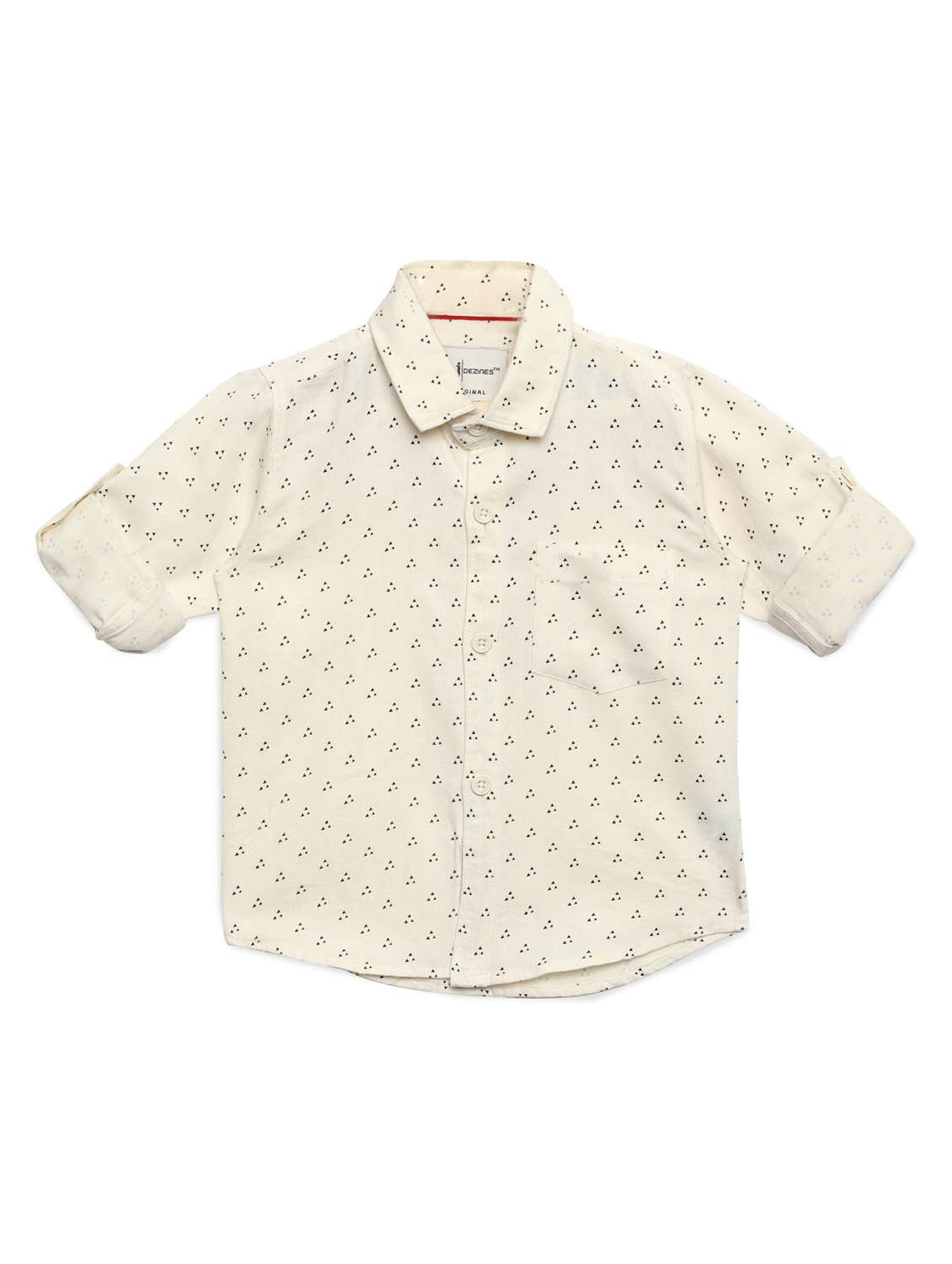 beige printed long sleeves shirt - 20362452 -  Standard Image - 1