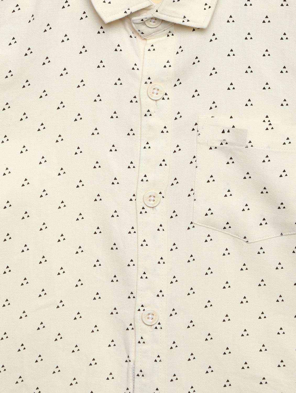 beige printed long sleeves shirt - 20362452 - Standard Image - 4