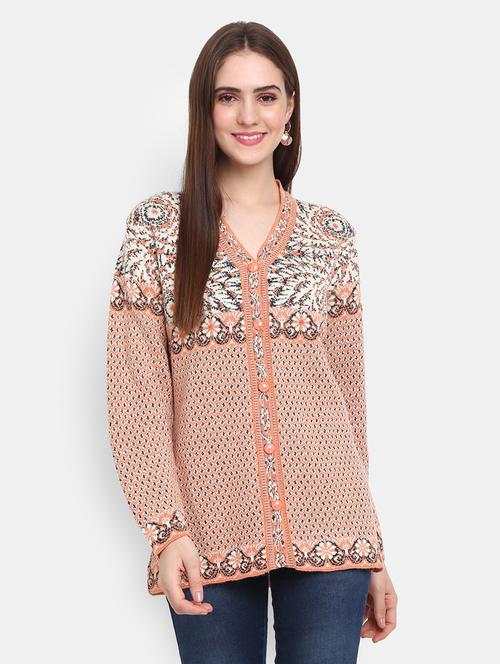 women's pink cotton wool cardigan - 20362826 -  Standard Image - 0