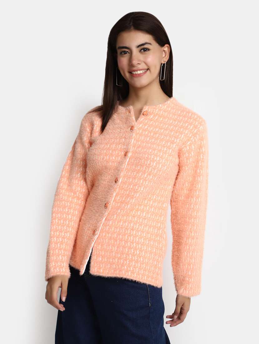 button up self design cardigan  - 20362858 -  Standard Image - 1