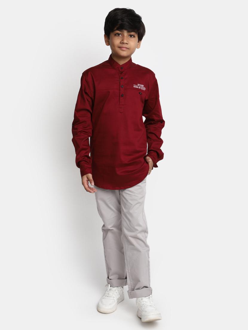 boys red 100% cotton shirt - 20362917 - Standard Image - 4