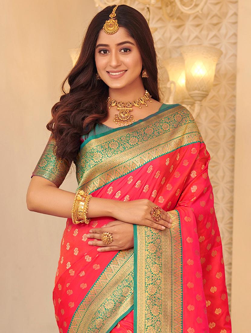 women's banarasi saree with blouse - 20363399 -  Standard Image - 1