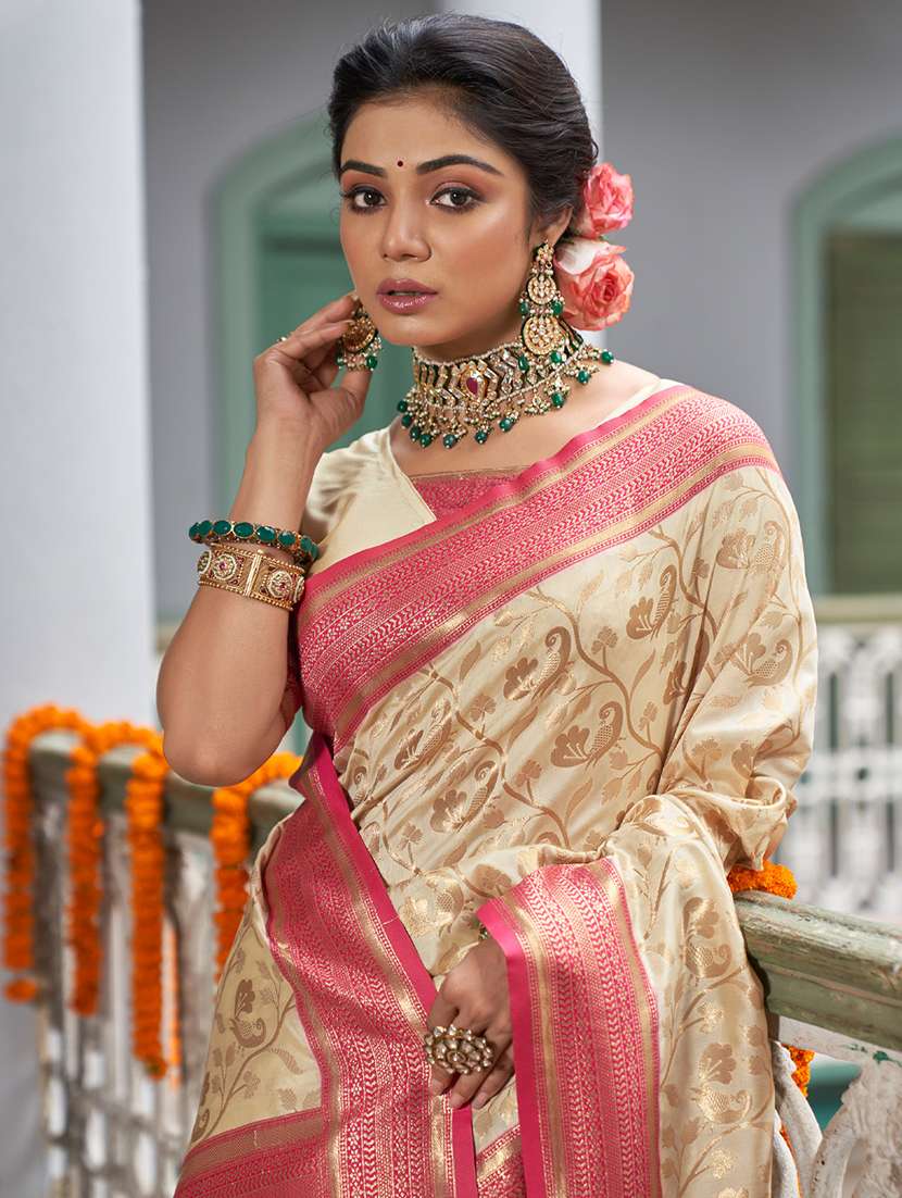 women's banarasi saree with blouse - 20363436 -  Standard Image - 1