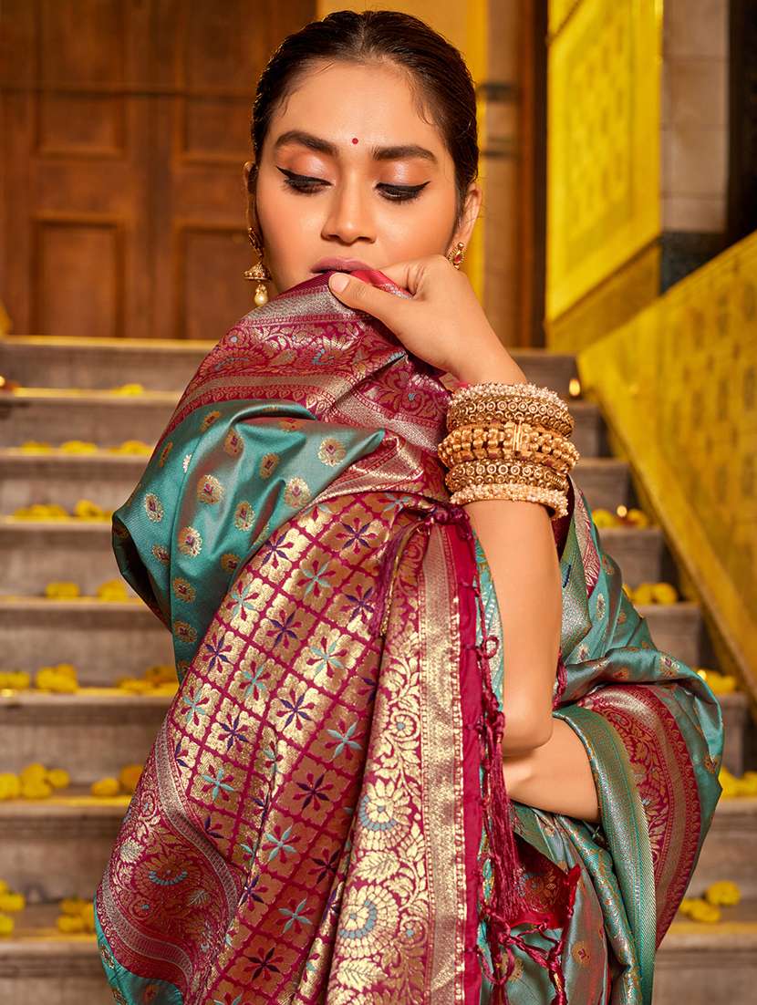 women's banarasi saree with blouse - 20363505 -  Standard Image - 1