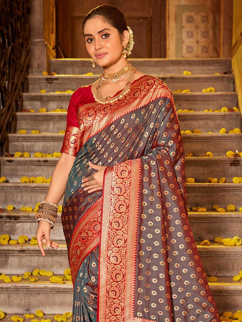 women's banarasi saree with blouse - 20363508 -  Standard Image - 1