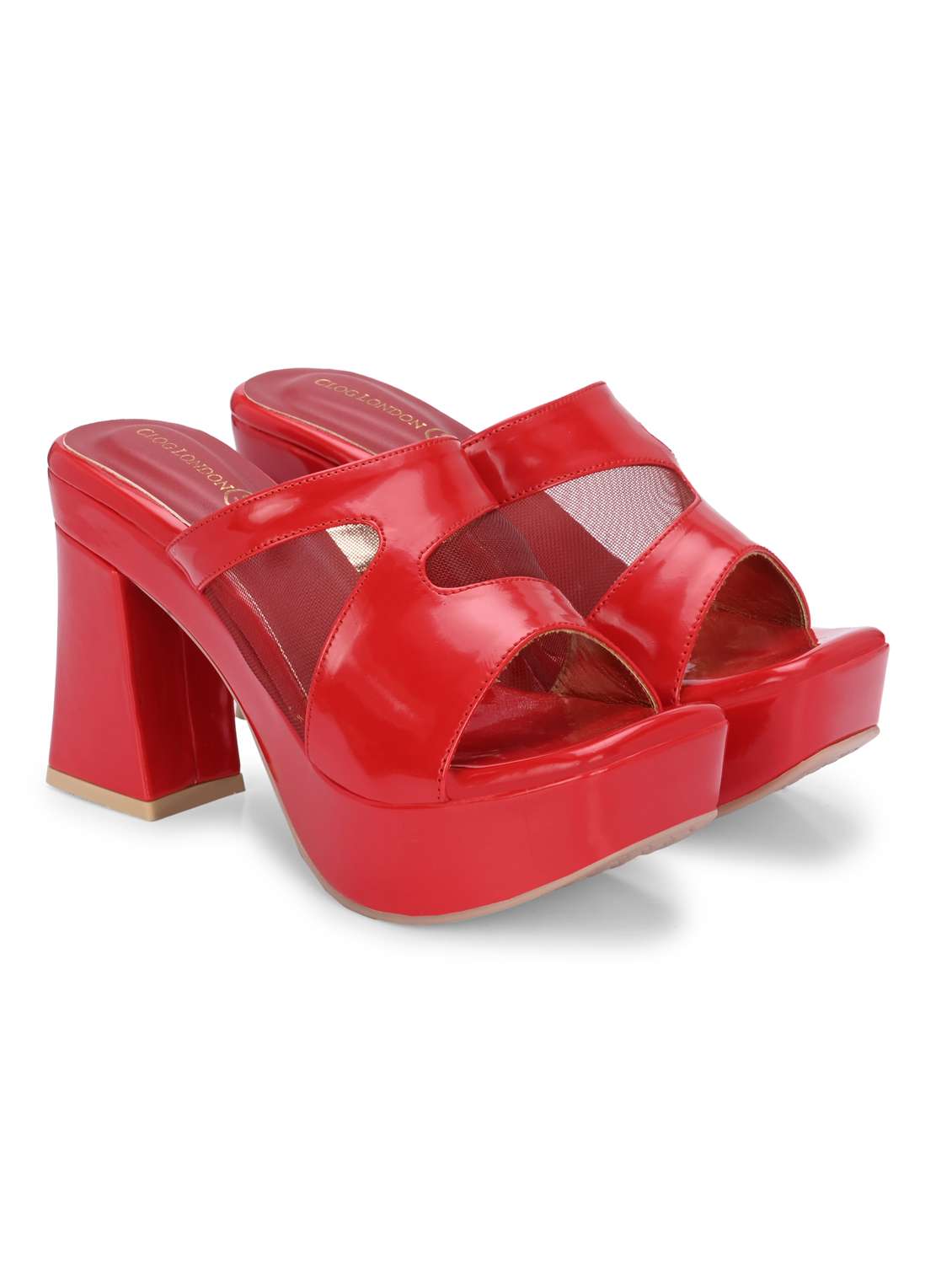 red slip on sandal - 20363837 -  Standard Image - 1