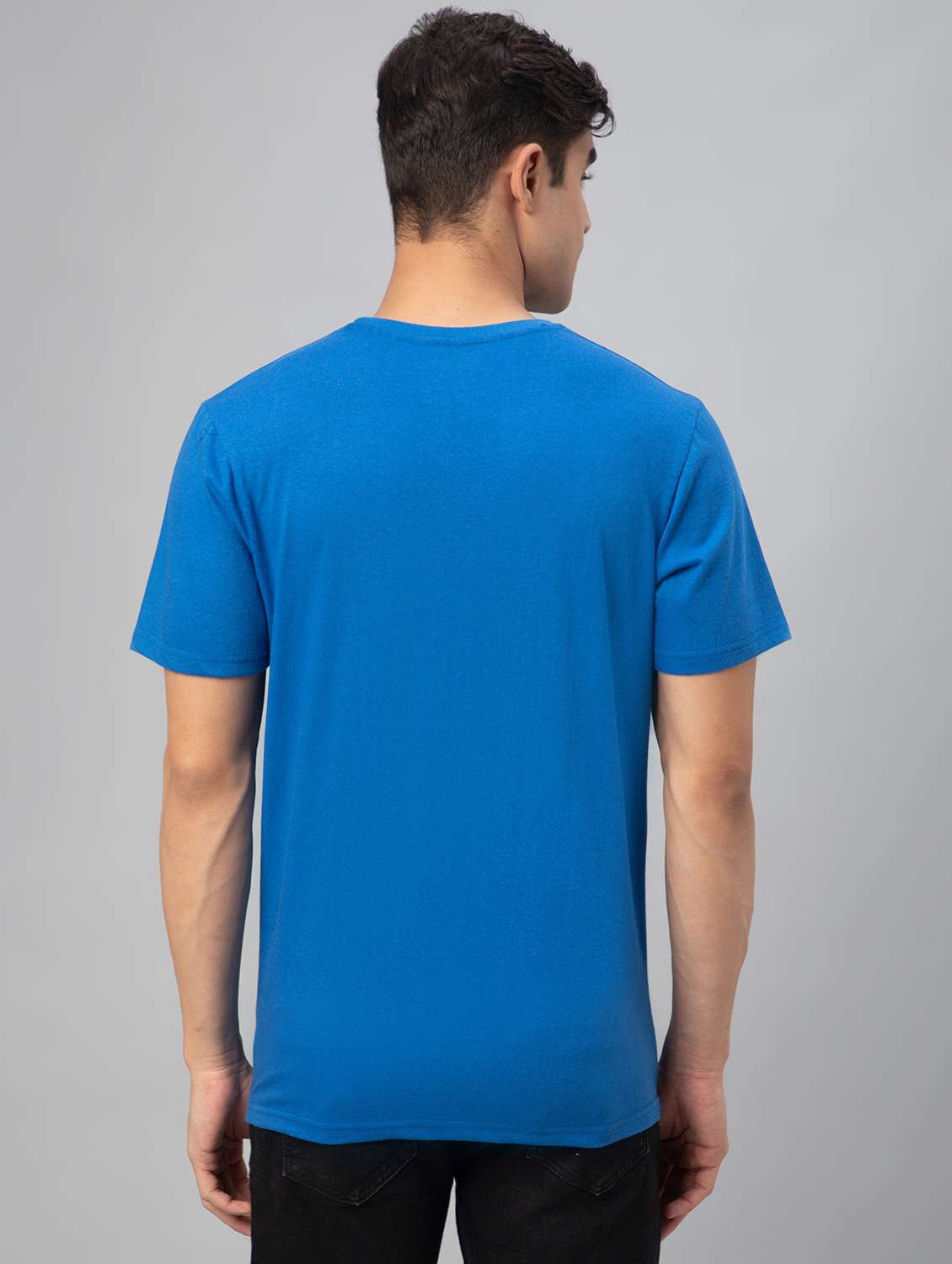 blue printed short sleeve t-shirt - 20366373 -  Standard Image - 4
