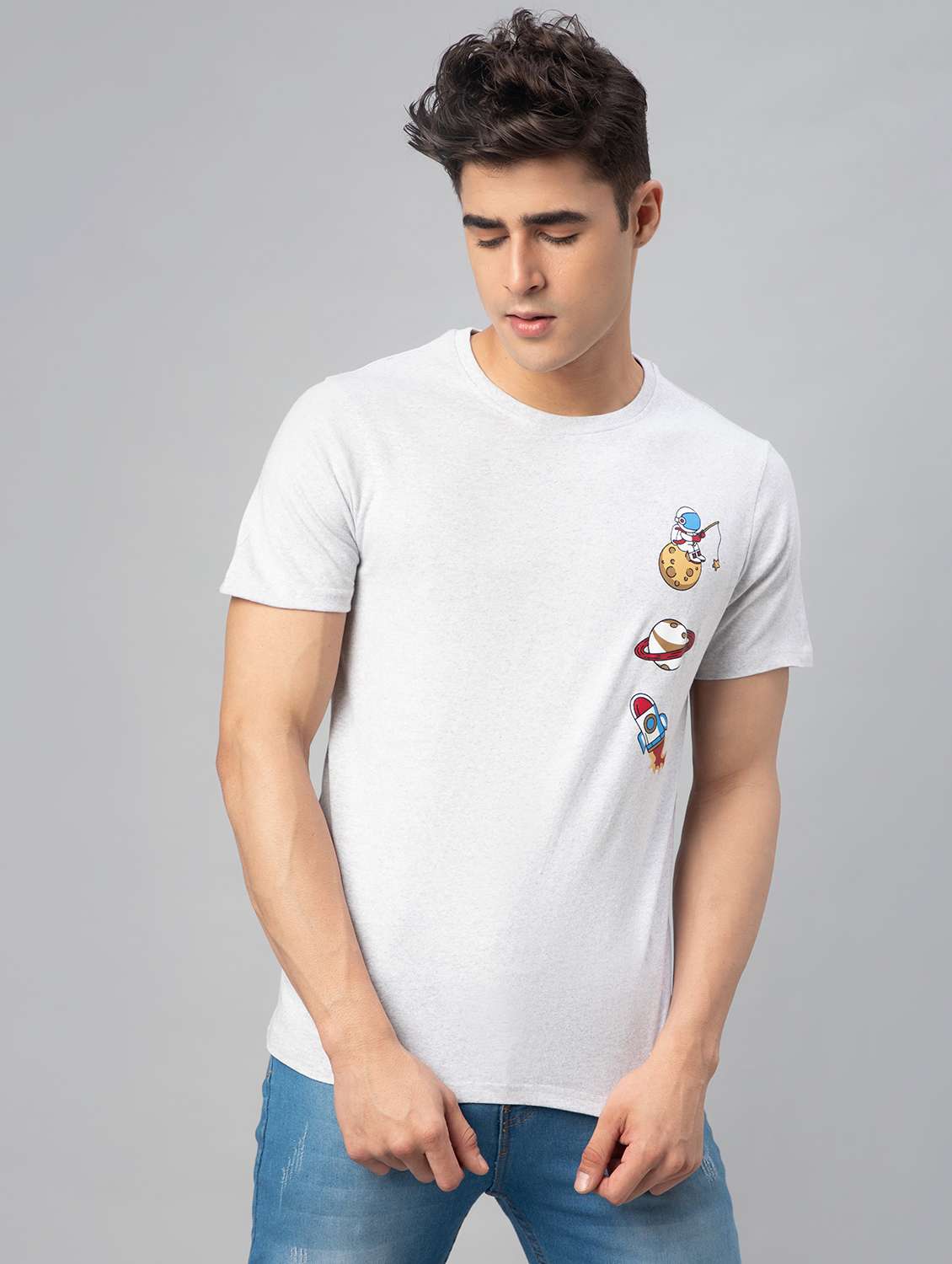 men placement print short sleeve t-shirt - 20366804 -  Standard Image - 1