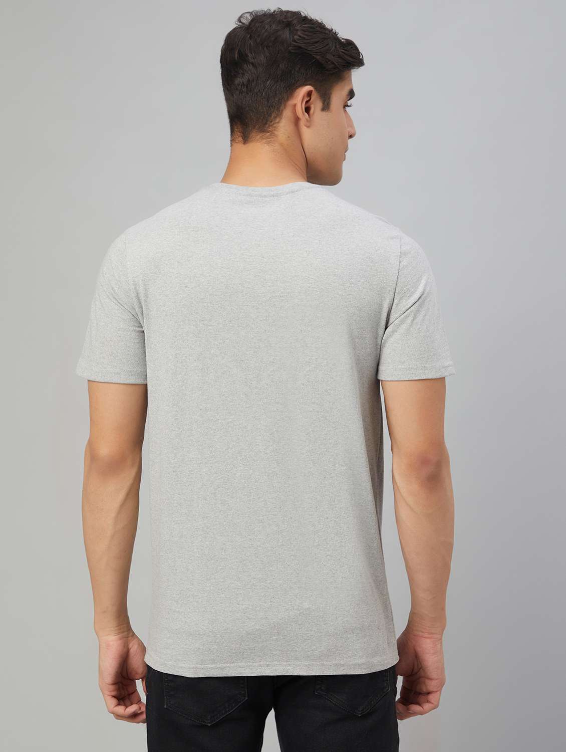 men round neck front print t-shirt - 20367081 -  Standard Image - 4