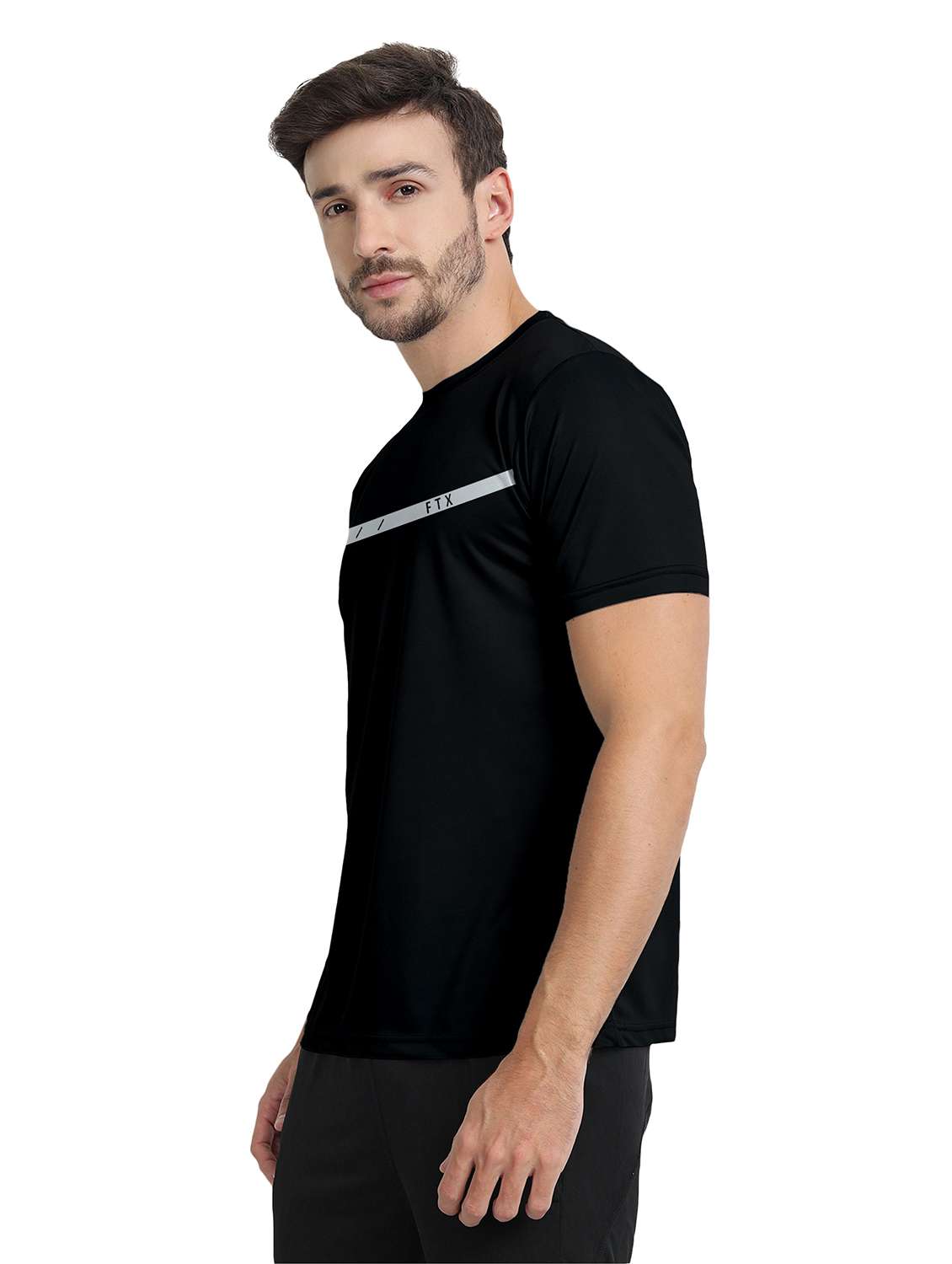 black solid short sleeve t-shirt - 20367157 -  Standard Image - 1