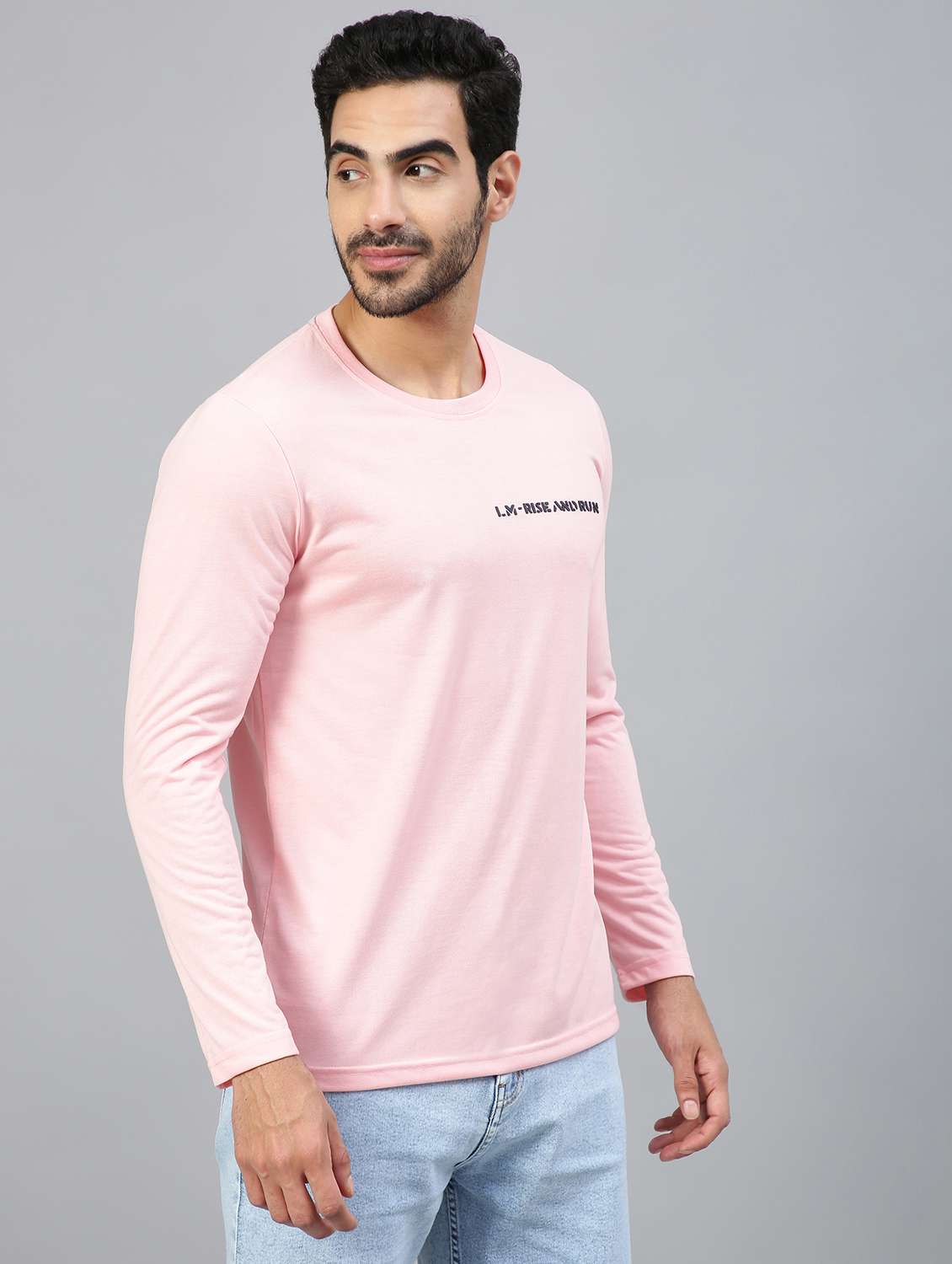 pink placement print long sleeve t-shirt - 20367233 -  Standard Image - 1