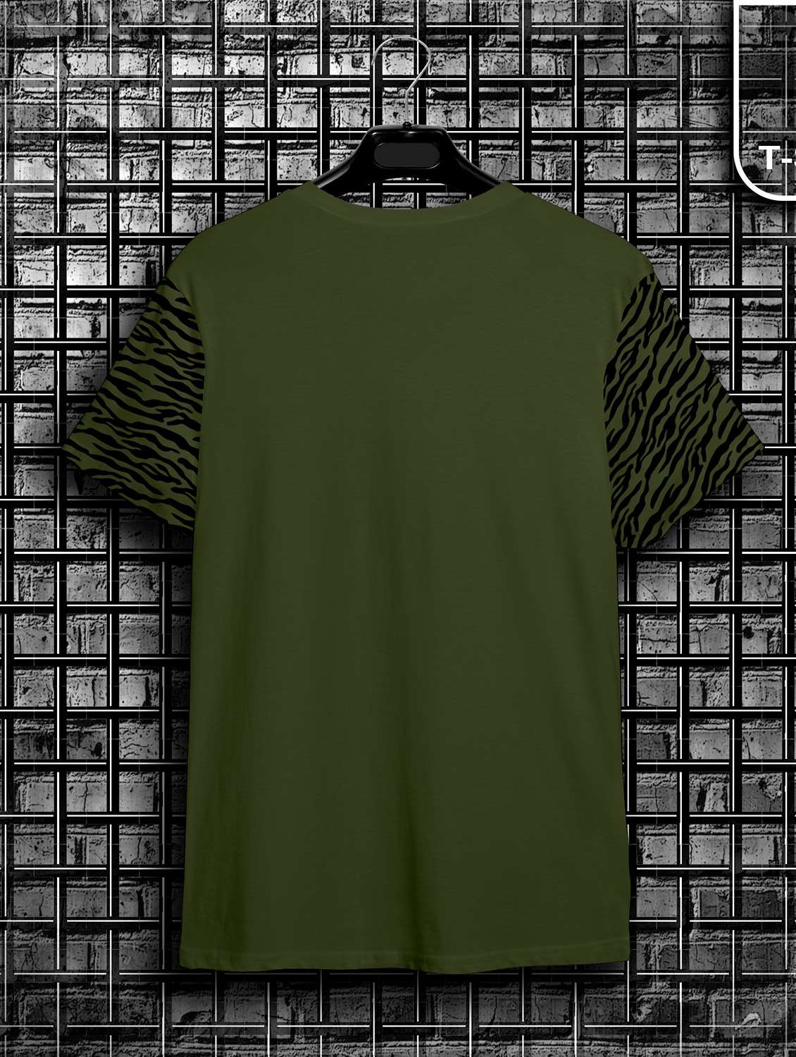 olive printed short sleeve t-shirt - 20367251 -  Standard Image - 1