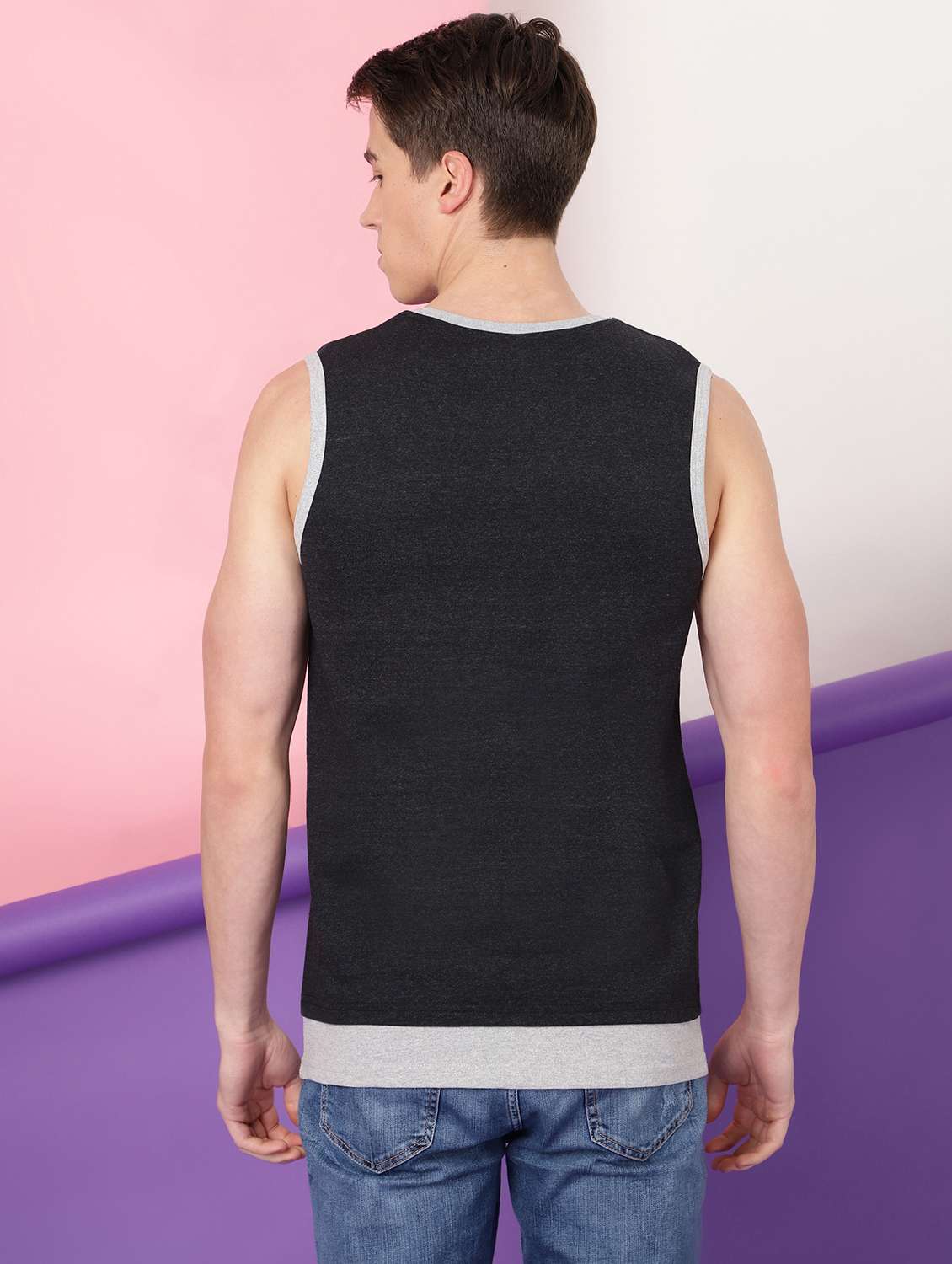 black cotton vest - 20367287 -  Standard Image - 4