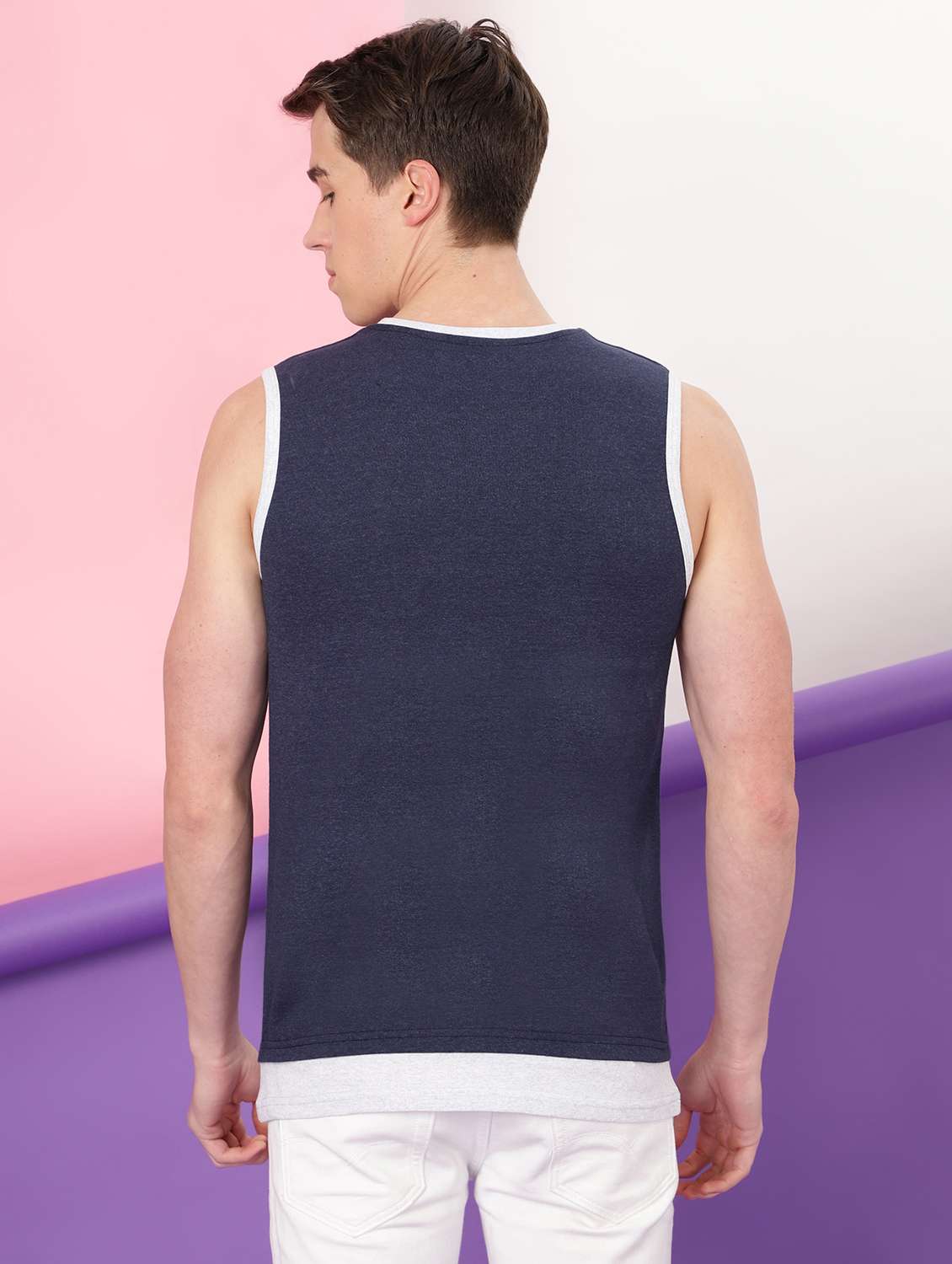 pack of 2 round neck vest - 20367319 -  Standard Image - 4