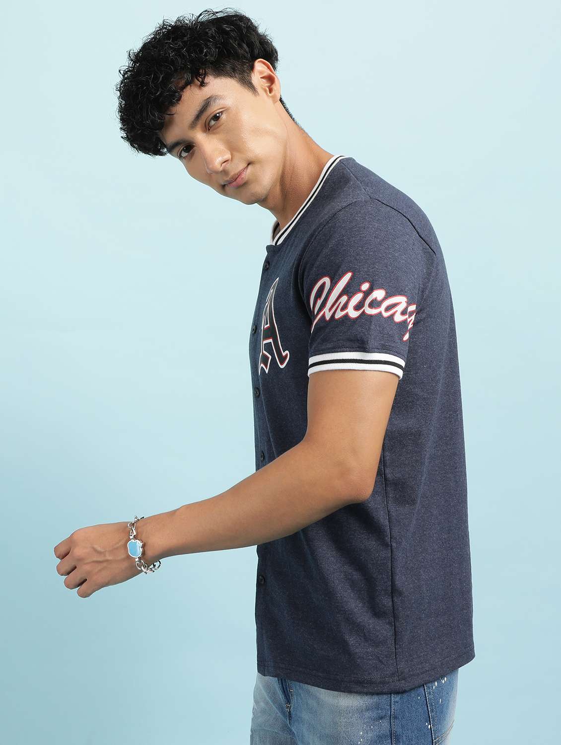 men placement print short sleeve t-shirt - 20367389 -  Standard Image - 1