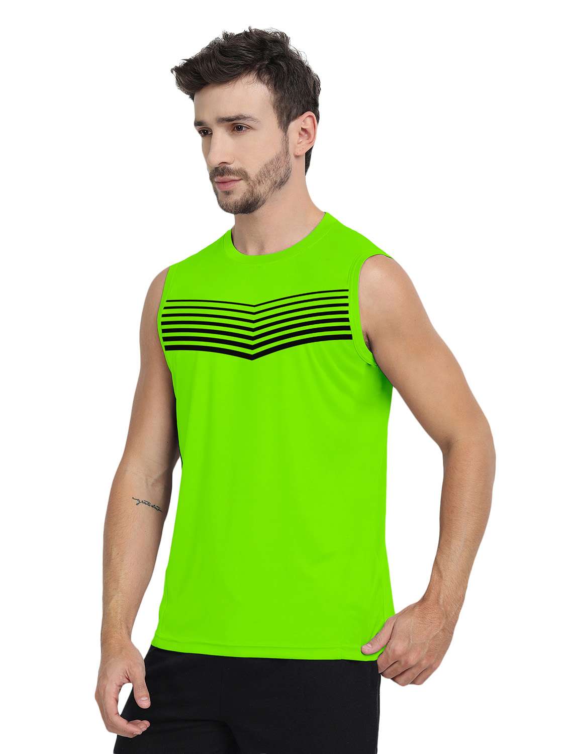 striped polyester vest - 20367391 -  Standard Image - 1