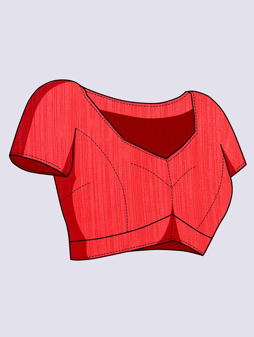 red colored embellished saree with blouse - 20367473 - Standard Image - 4