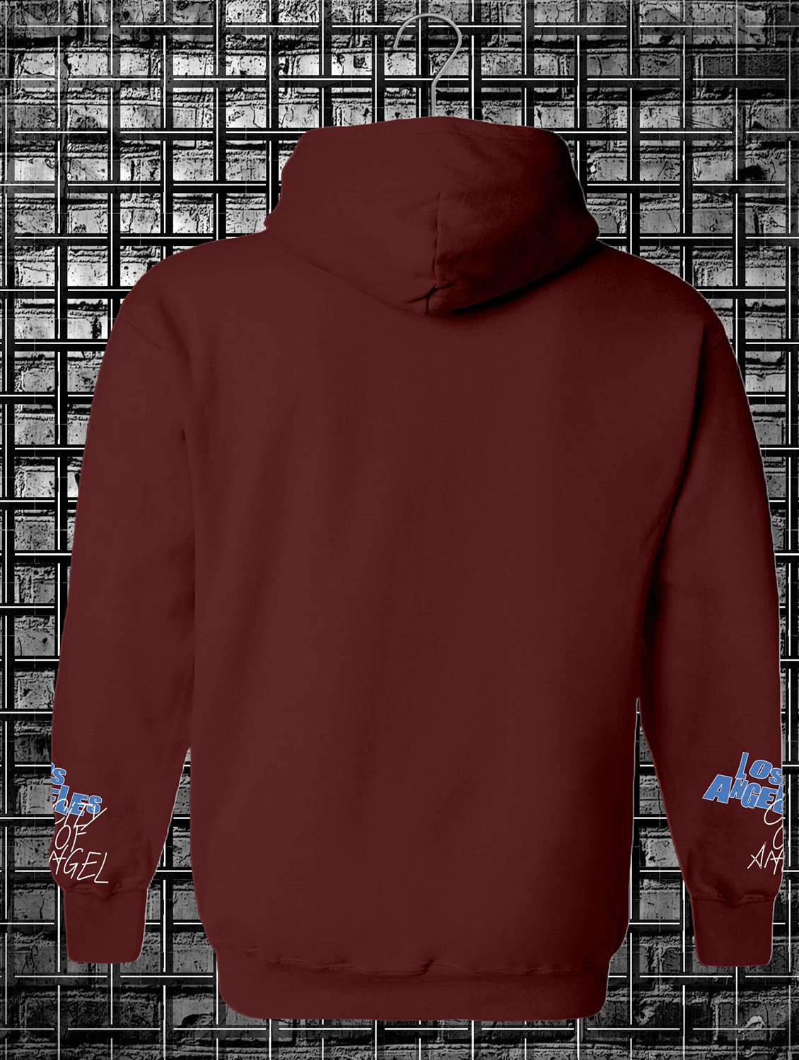 mens hood neck front print sweatshirt - 20367593 -  Standard Image - 1