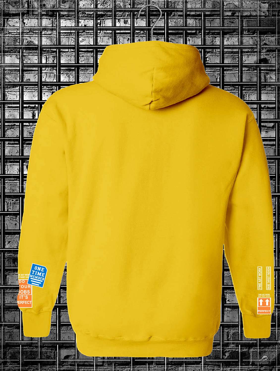 men yellow graphic printed fleece sweatshirt - 20367601 -  Standard Image - 1