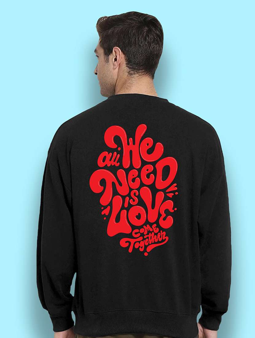 men long sleeves front & back print sweatshirt - 20367611 -  Standard Image - 1