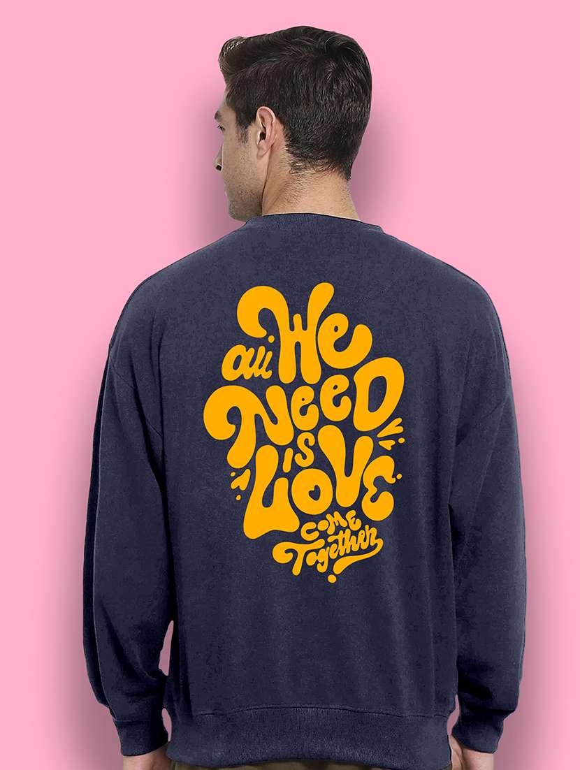 men long sleeves front & back print sweatshirt - 20367613 -  Standard Image - 1